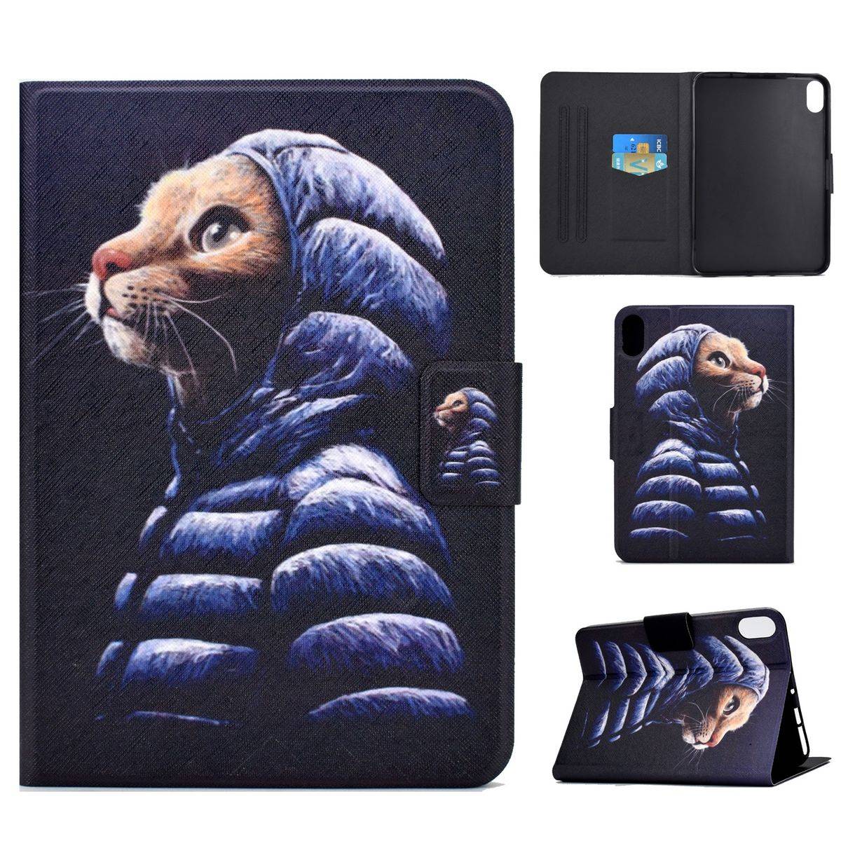 Für Apple iPad 10.9 2022 10. Generation Motiv Muster Tablet Tasche Kunst-Leder Hülle Etuis Cover Schutz Case Zubehör