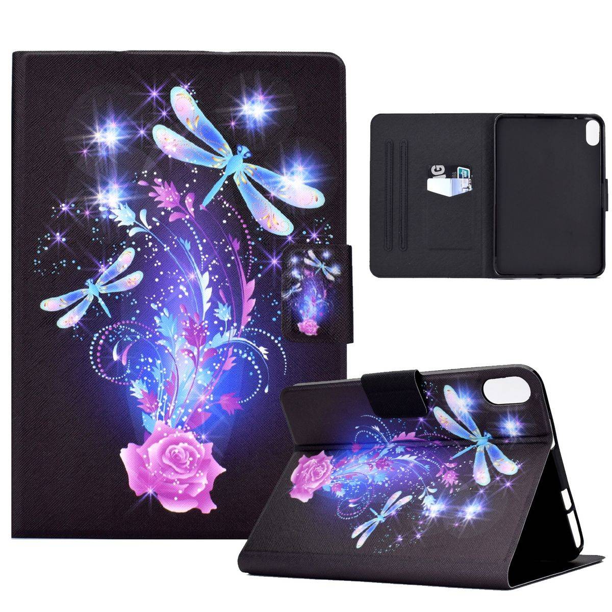 Für Apple iPad 10.9 2022 10. Generation Motiv Muster Tablet Tasche Kunst-Leder Hülle Etuis Cover Schutz Case Zubehör