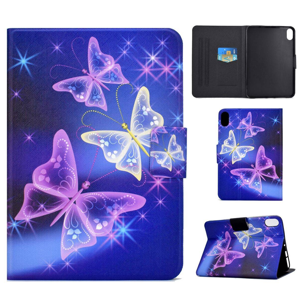 Für Apple iPad 10.9 2022 10. Generation Motiv Muster Tablet Tasche Kunst-Leder Hülle Etuis Cover Schutz Case Zubehör