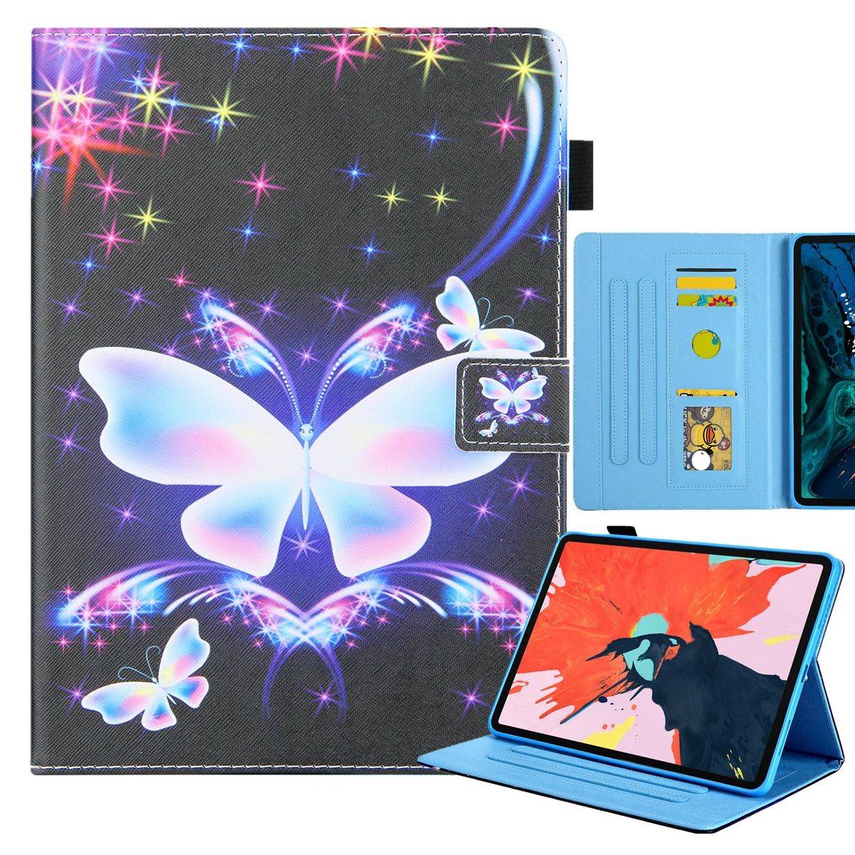 Für Apple iPad 10.9 2022 10. Generation Motiv Muster Tablet Tasche Kunst-Leder Hülle Etuis Cover Schutz Case Zubehör