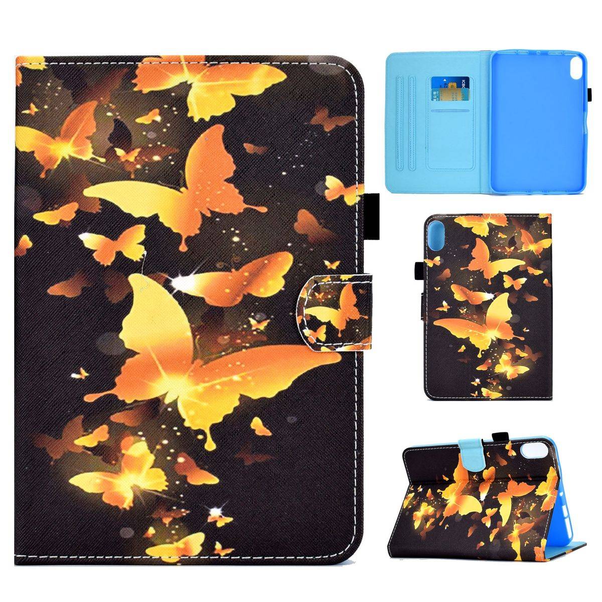Für Apple iPad 10.9 2022 10. Generation Motiv Muster Tablet Tasche Kunst-Leder Hülle Etuis Cover Schutz Case Zubehör