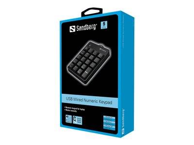 SANDBERG USB Wired Numeric Keypad Peripheriegeräte & Zubehör Tastaturen Numerische