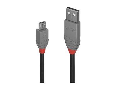 LINDY USB 2.0 Kabel Typ A/Micro-B Anthra Line M/M 0.2m Multimedia-Technik USB-Kabel