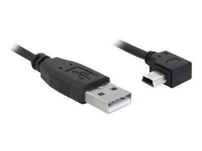 DELOCK USB Kabel A -> mini B St/St 5.00m sw seitl.gew. Multimedia-Technik USB-Kabel