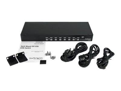 STARTECH 8 Port 1HE DVI USB KVM Switch Peripheriegeräte & Zubehör KVM KVM Switches