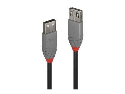 LINDY 5m USB 2.0 Typ A Verl. Anthra Line Peripheriegeräte & Zubehör Kabel & Adapter - USB &