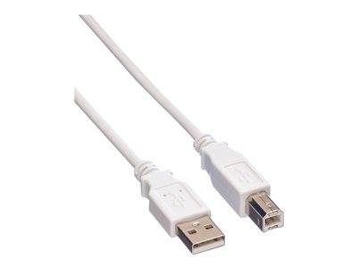 VALUE USB 2.0 Kabel Typ A-B weiss 1,8m Peripheriegeräte & Zubehör & Adapter - USB & Thunderbolt