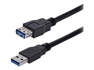 STARTECH 1m Black USB 3 Extension Cable Peripheriegeräte & Zubehör Kabel & Adapter - USB &