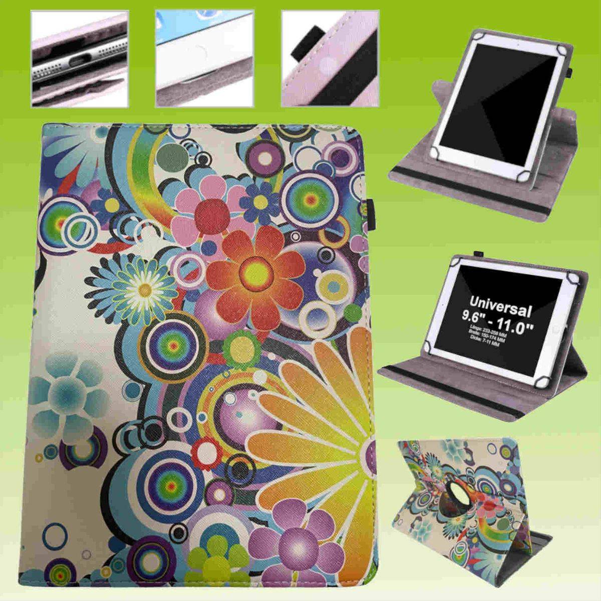 Für Samsung Tablet Motiv Muster 360 Grad Rotation Tasche Kunst-Leder Hülle Etuis Cover Schutz Case Zubehör