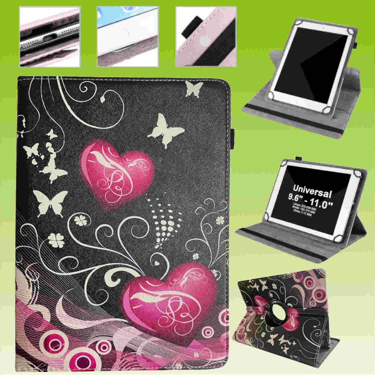 Für Lenovo Tablet Motiv Muster 360 Grad Rotation Tasche Kunst-Leder Hülle Etuis Cover Schutz Case Zubehör