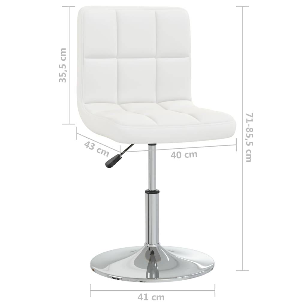vidaXL Esszimmerstühle 2 Stk. Weiß Kunstleder
