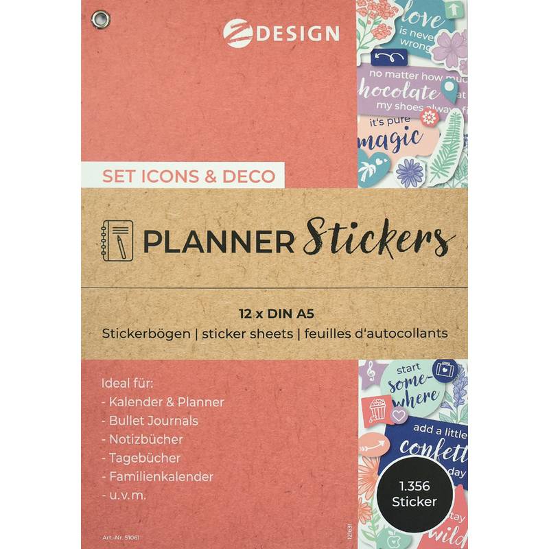 AVERY Zweckform ZDesign Planungs-Sticker "ICONS & DECO"