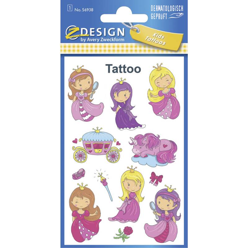 AVERY Zweckform ZDesign KIDS Tattoos "Prinzessin"