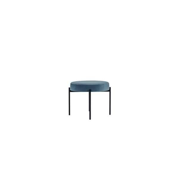 Hocker GAIA GBRT.01.06 rund Stoff schwarz/blau