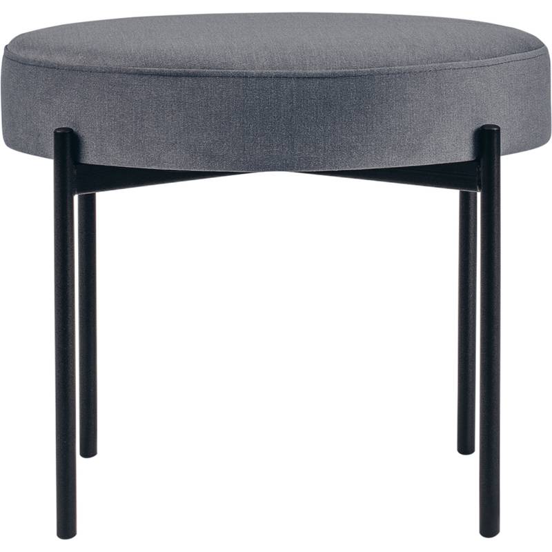Hocker GAIA GBRT.01.14 rund Stoff schwarz/grau
