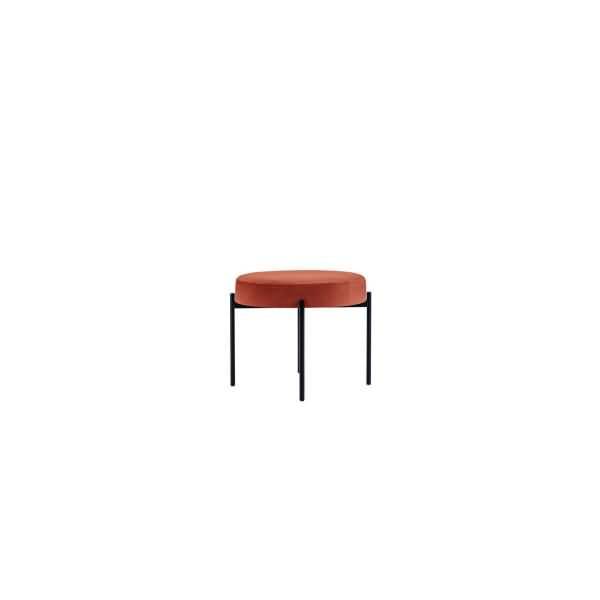 Hocker GAIA GBRT.01.16 rund Stoff schwarz/braun