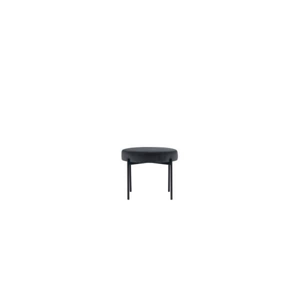 Hocker GAIA GBRV.01.11 rund Samt schwarz/anthrazit