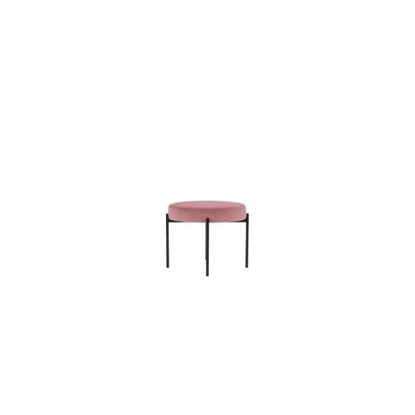 Hocker GAIA GBRV.01.17 rund Samt schwarz/rot