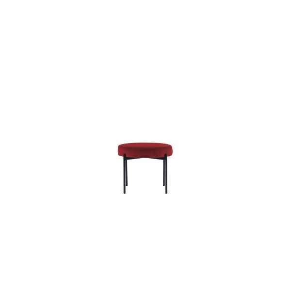 Hocker GAIA GBRV.01.18 rund Samt schwarz/rot