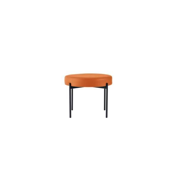 Hocker GAIA GBRC.01.05 rund Kunstleder schwarz/orange