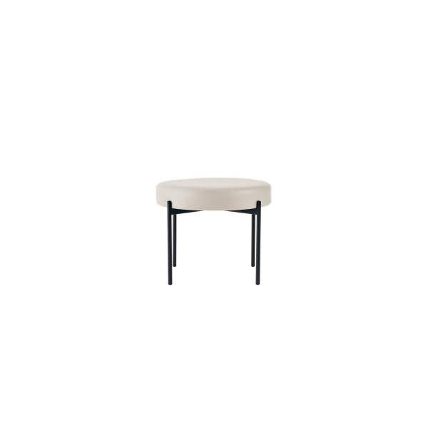 Hocker GAIA GBRC.01.13 rund Kunstleder schwarz/weiß