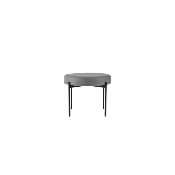 Hocker GAIA GBRC.01.14 rund Kunstleder schwarz/grau