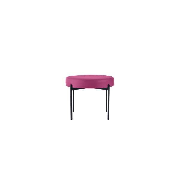 Hocker GAIA GBRC.01.19 rund Kunstleder schwarz/lila
