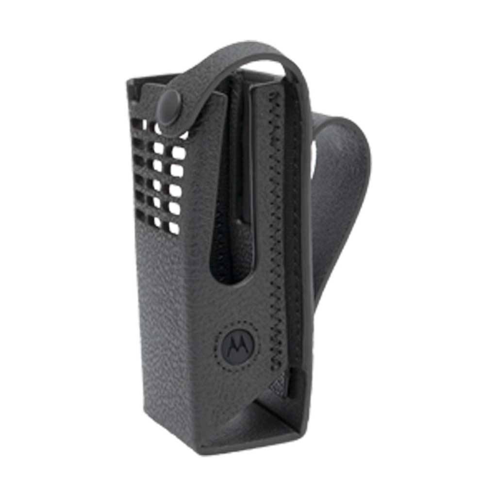 Motorola Hartledertragetasche feststehende 3 Zoll Gürtelschlaufe Modelle ohne Display PMLN8304A