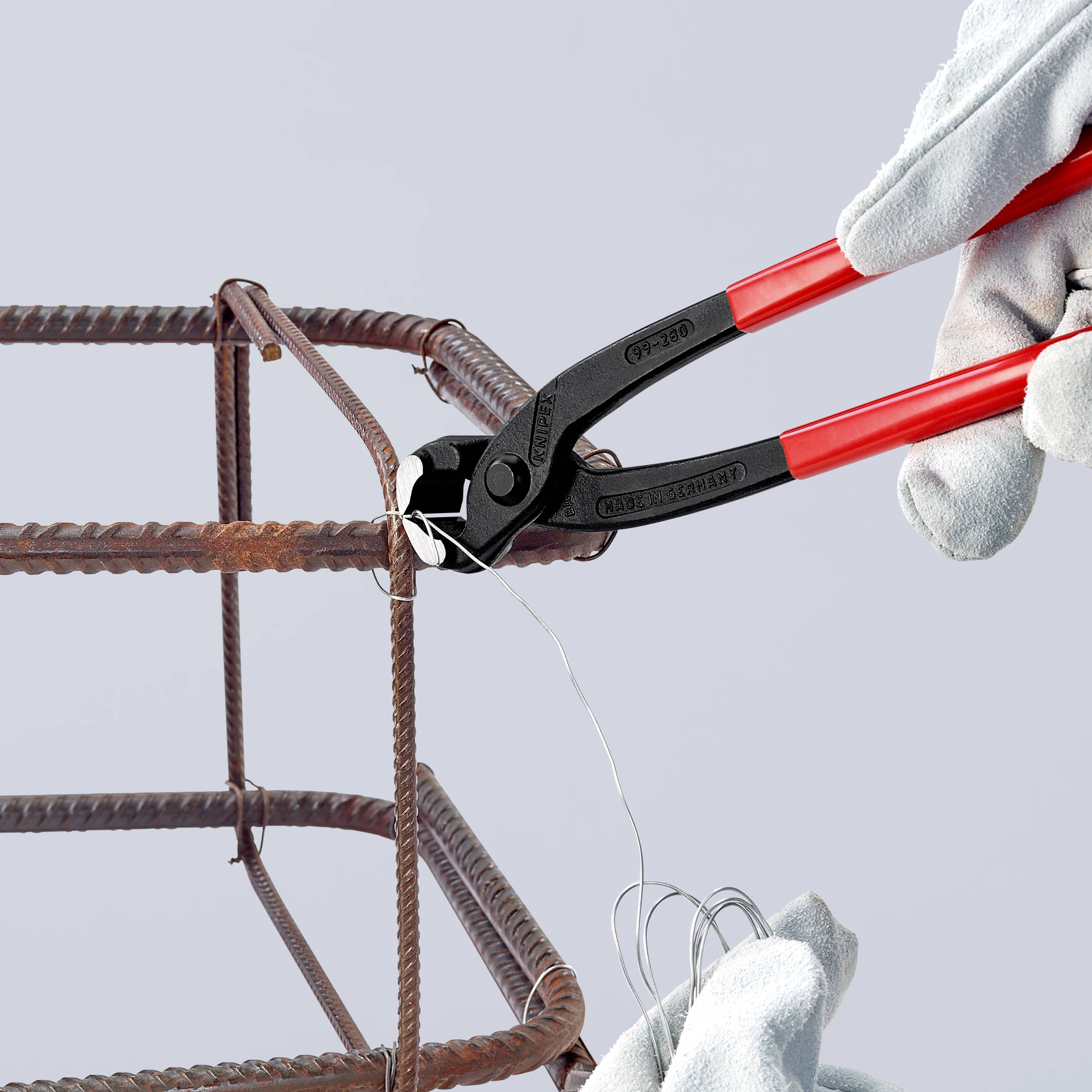 KNIPEX 99 01 280 SB Monierzange (Rabitz- oder Flechterzange) mit Kunststoff überzogen