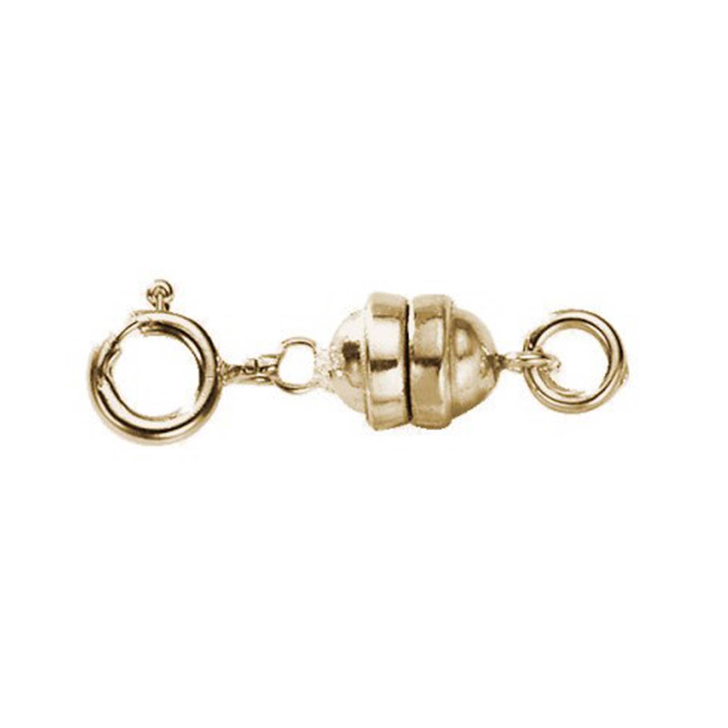 SELVA Magnetverschluss mit Federring, für Ketten und Armbänder, Länge: 30 mm