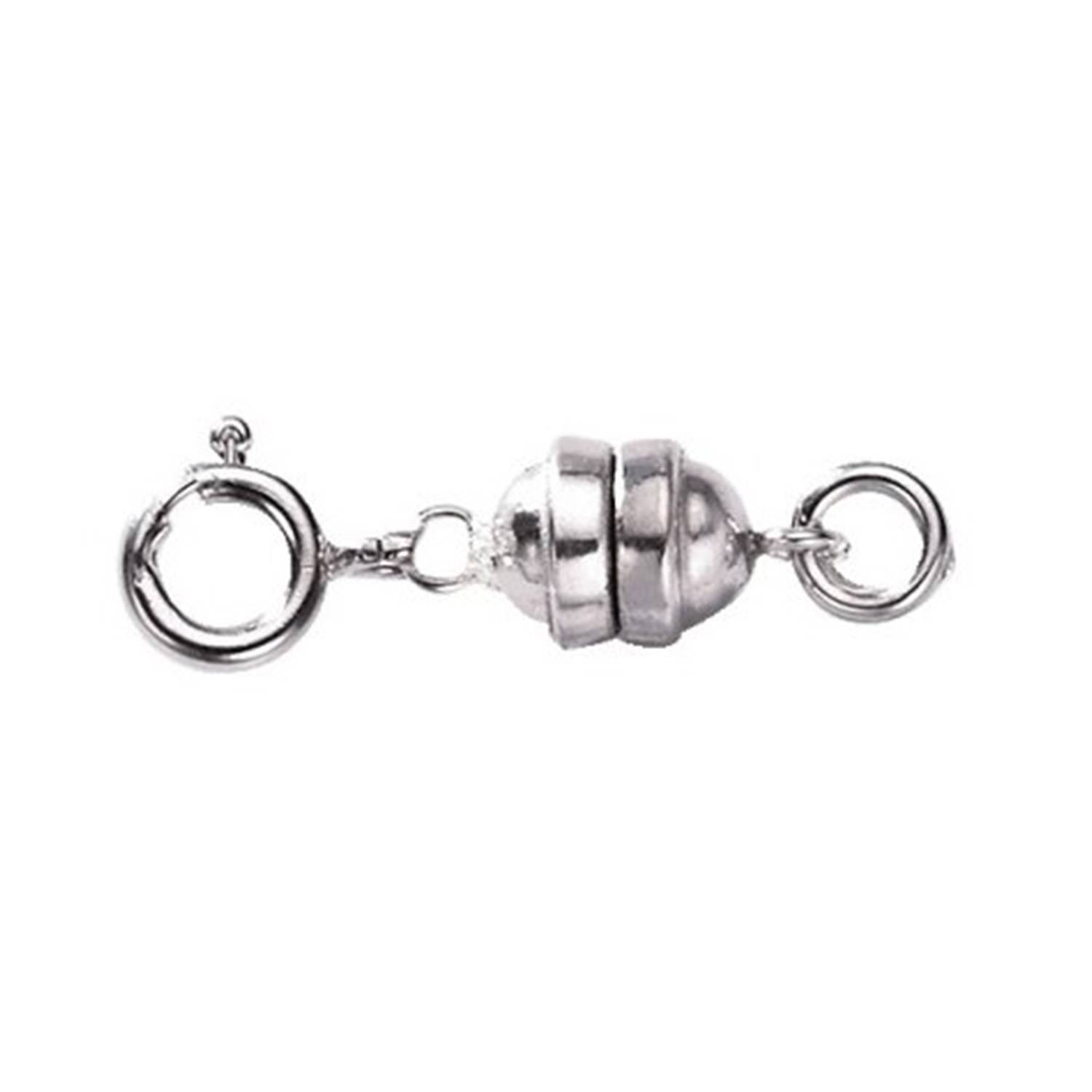 SELVA Magnetverschluss mit Federring, für Ketten und Armbänder, Länge: 30 mm