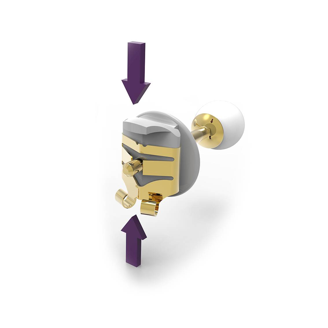 SELVA LOX - Sicherheit für Ohrstecker, anti-allergisch, 24K vergoldet