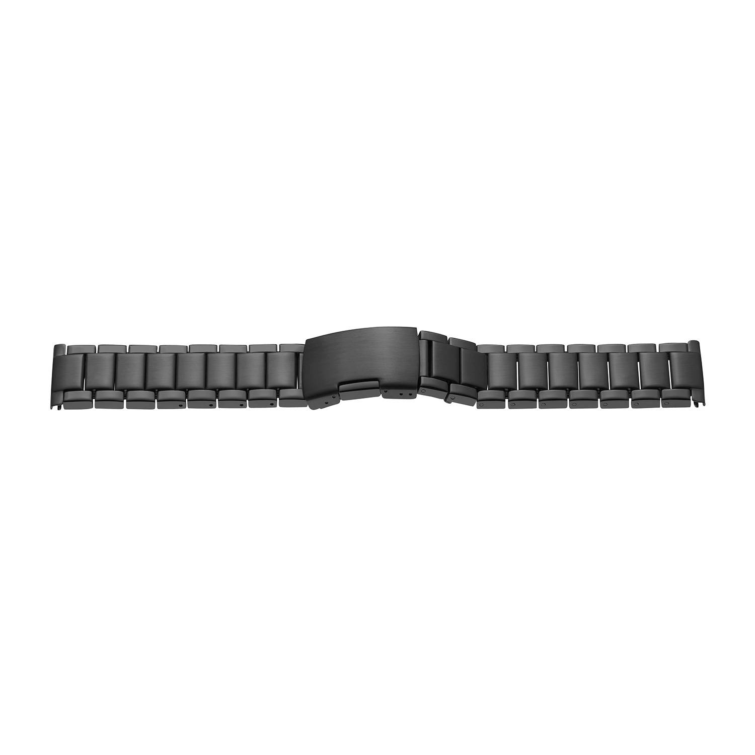 SELVA Metallband Edelstahl 20mm schwarz PVD, poliert/mattiert