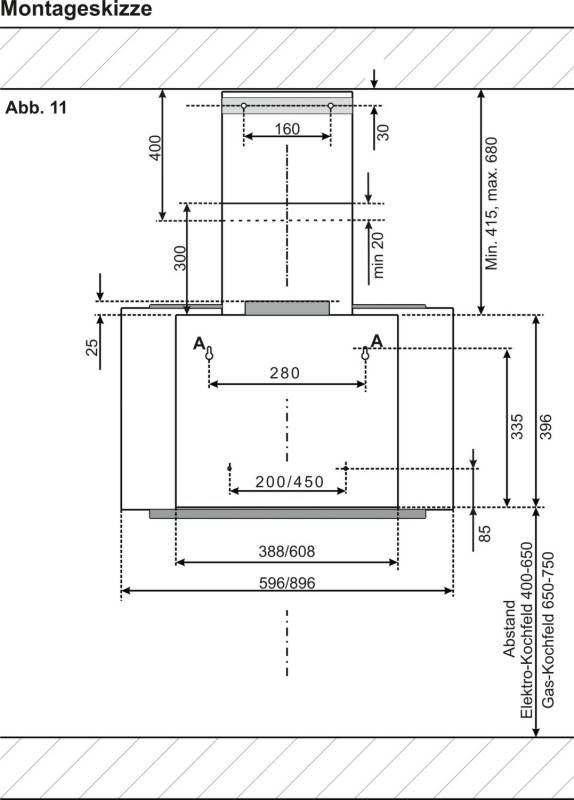 Oranier Dunstabzugshaube Scala 60 S