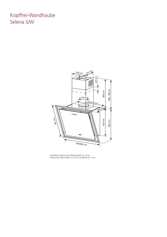 Oranier Dunstabzugshaube Selena 90 S