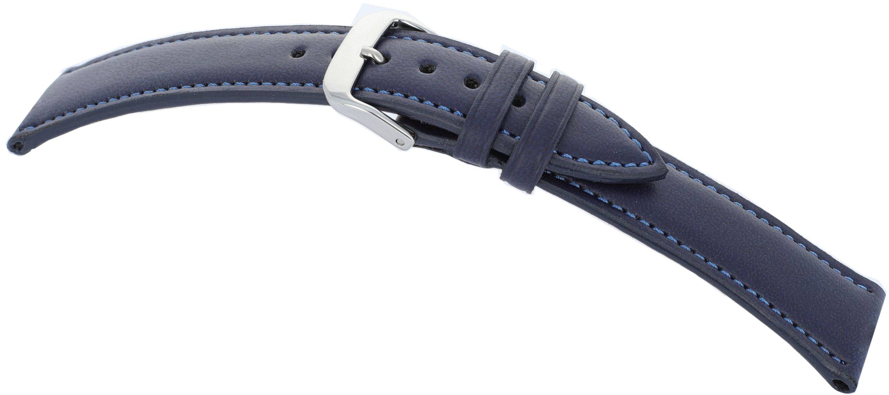 Happel Lederband Lazise 22mm ozeanblau vegan