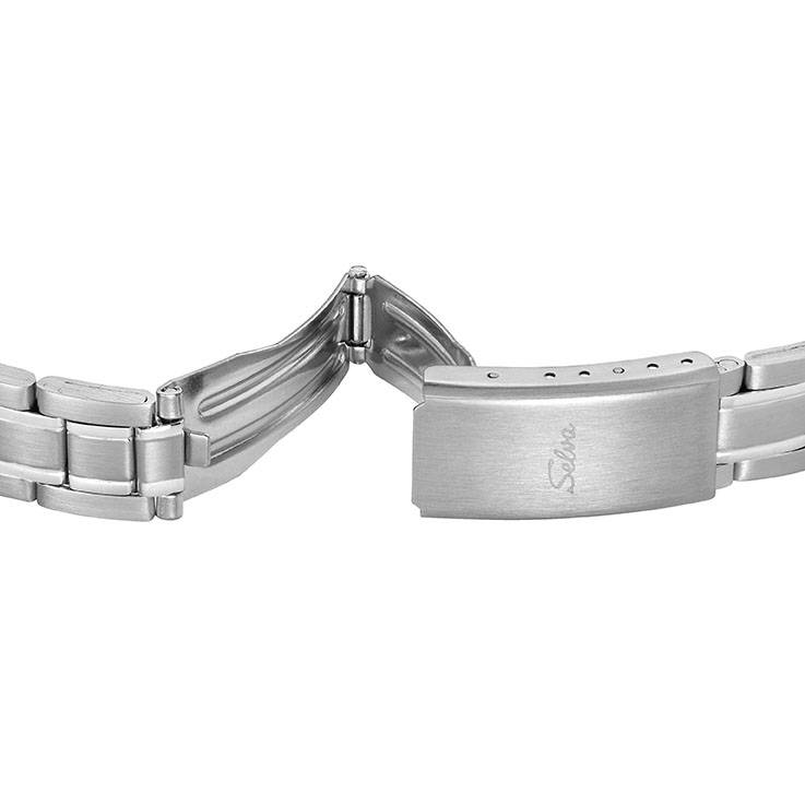 SELVA SELVA Quarz-Armbanduhr mit Edelstahlband Zifferblatt weiß Ø 27mm