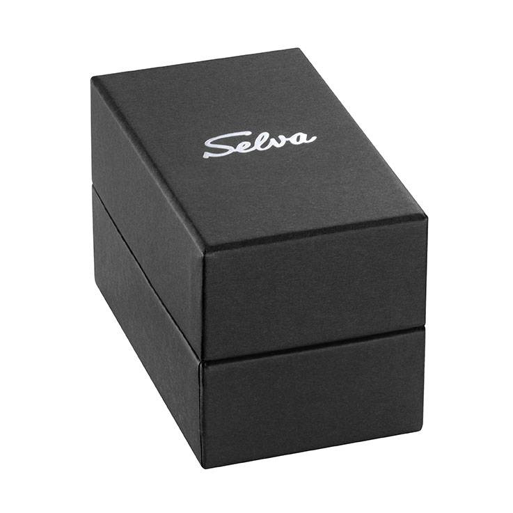 SELVA SELVA Quarz-Armbanduhr mit Zugband, Zifferblatt schwarz Ø 39mm
