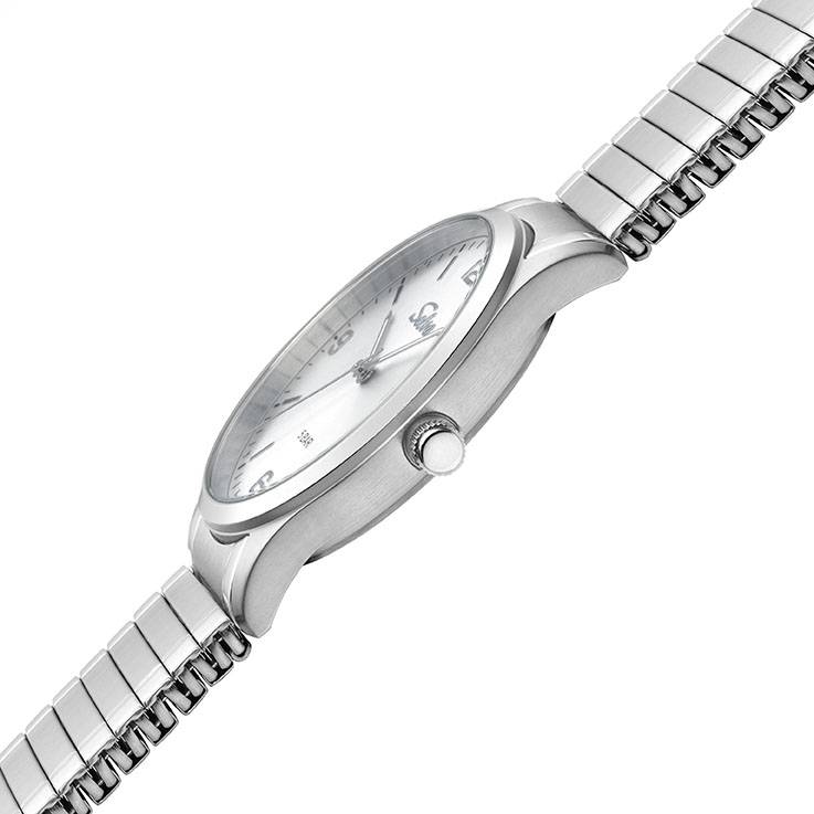 SELVA SELVA Quarz-Armbanduhr mit Zugband, Zifferblatt schwarz Ø 39mm