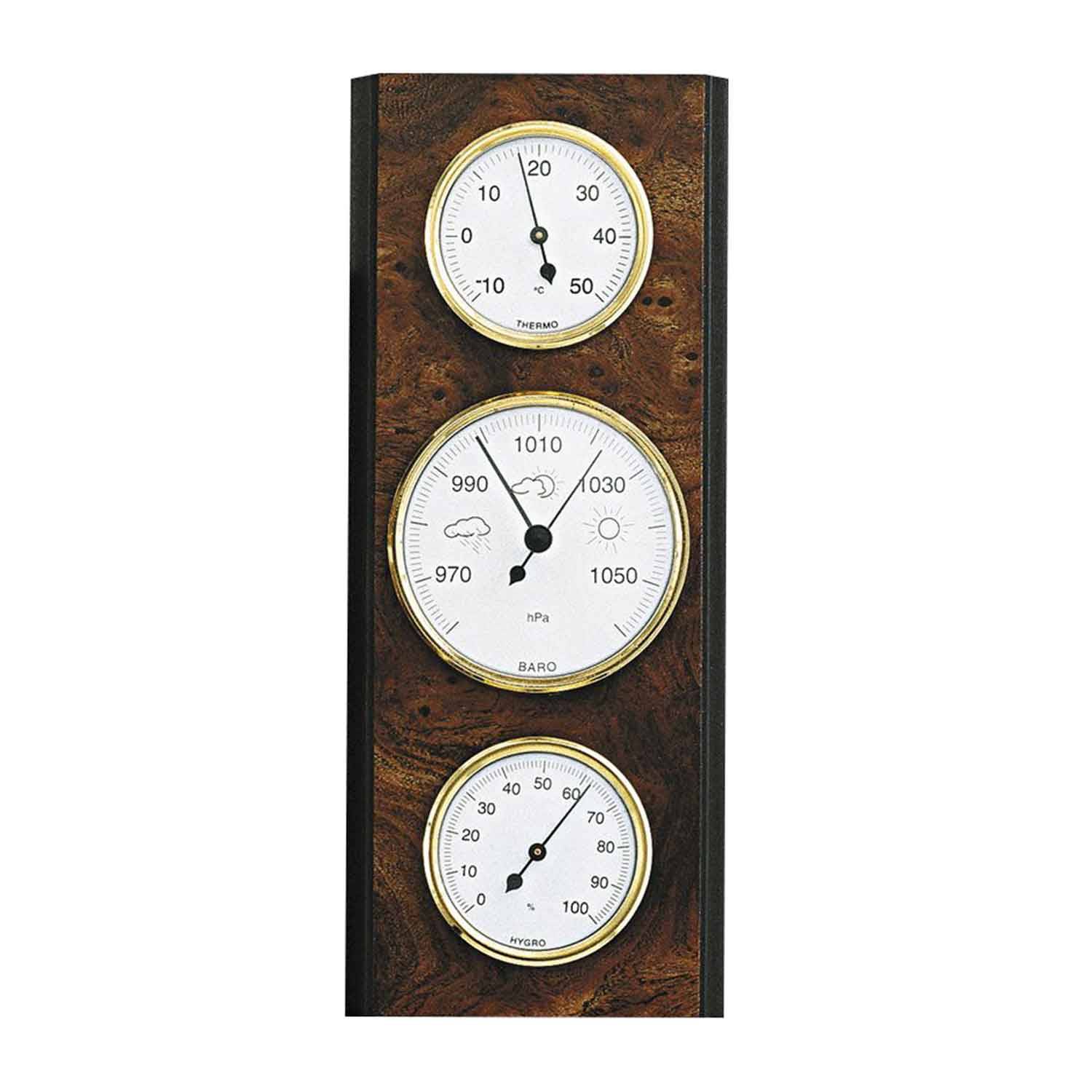 SELVA Wetterstation mit Hygrometer, Barometer und Thermometer, 110 x 270 mm