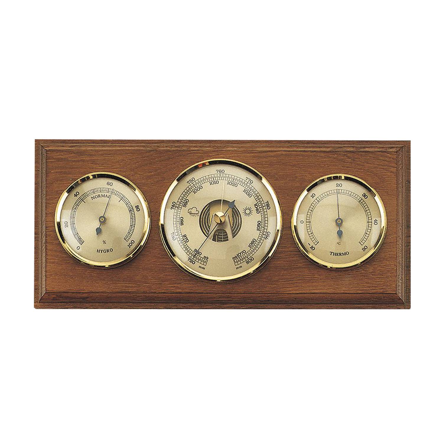 SELVA Wetterstation mit offenem Barometer, waagerechte Ausführung