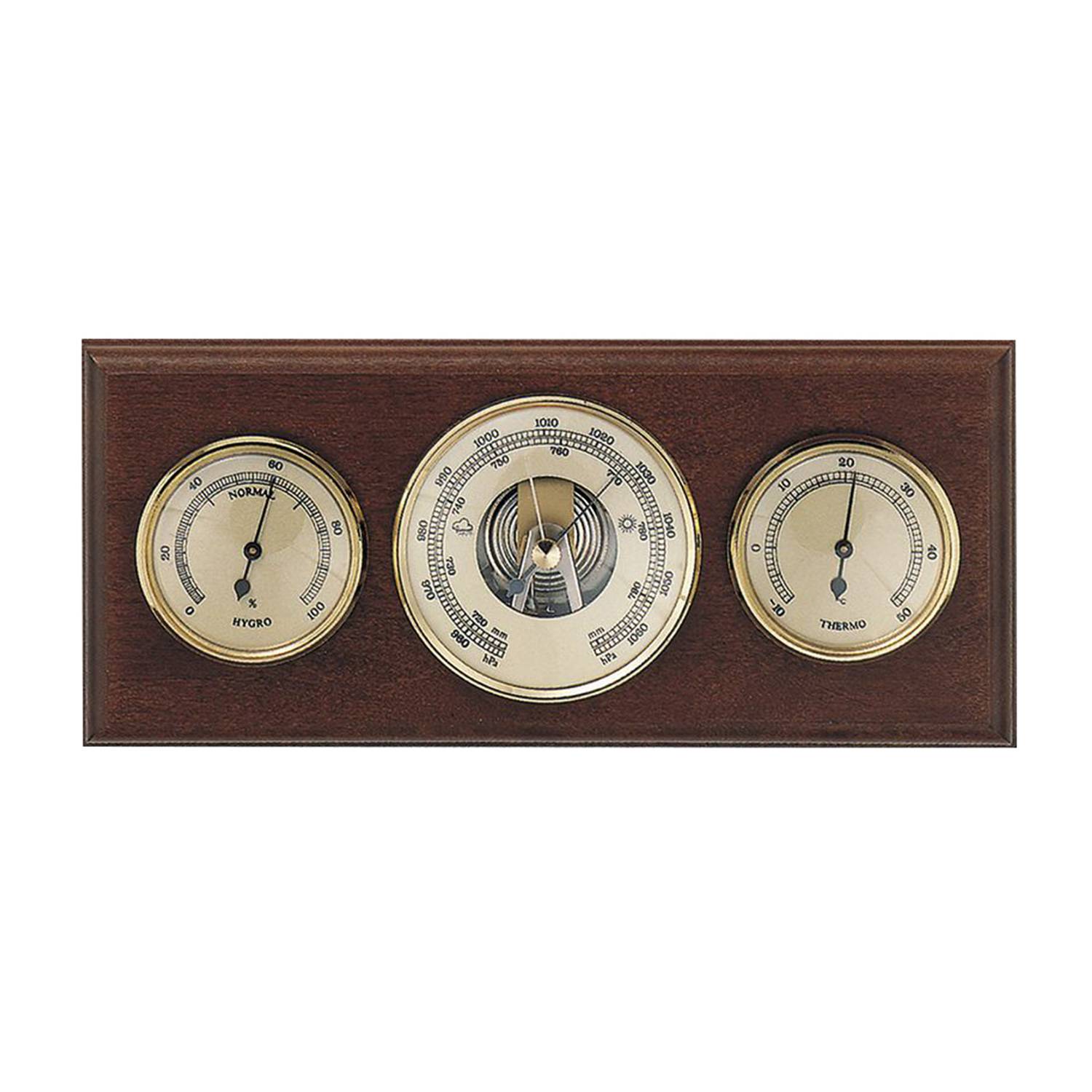 SELVA Wetterstation mit offenem Barometer, waagerechte Ausführung