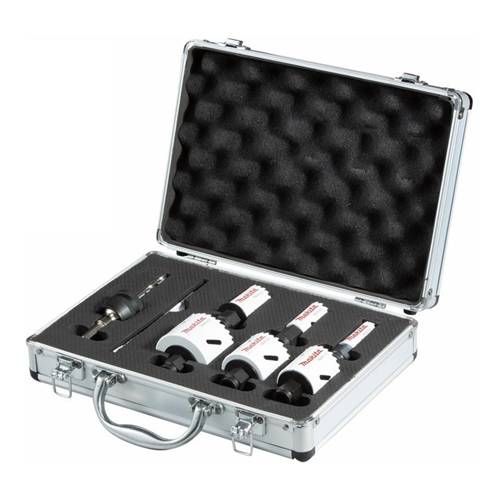 MAKITA E-12310 - Lochsägenset Elektriker 1 (EZYCHANGE | 7-teilig | incl. Adapter, Zentrierbohrer & Koffer)
