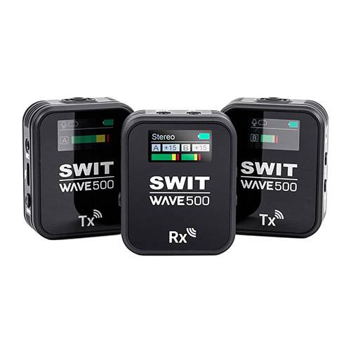 SWIT ELECTRONICS WAVE500 - Dual Channel Wireless Mikrofon mit Receiver & Transmitter (Zweikanalige Aufzeichnung |