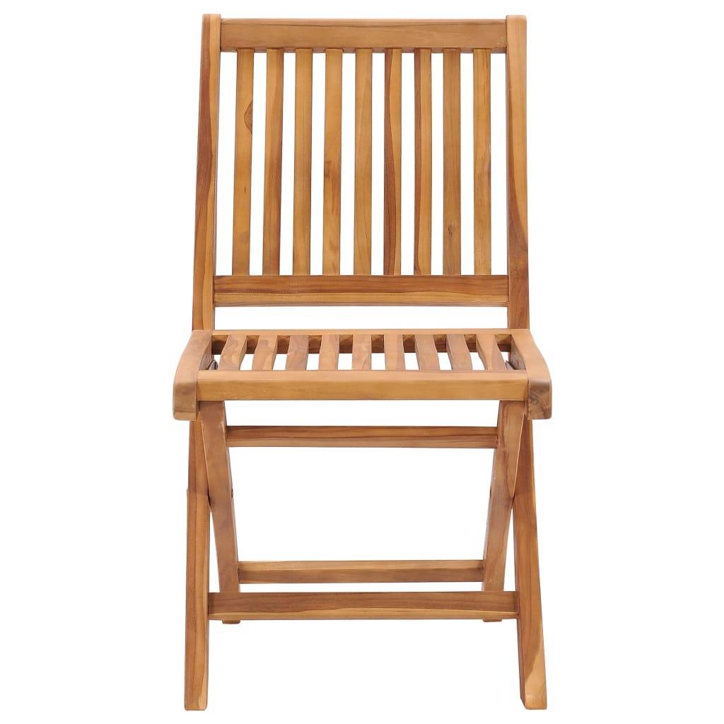 vidaXL Klappbare Gartenstühle 8 Stk. Massivholz Teak