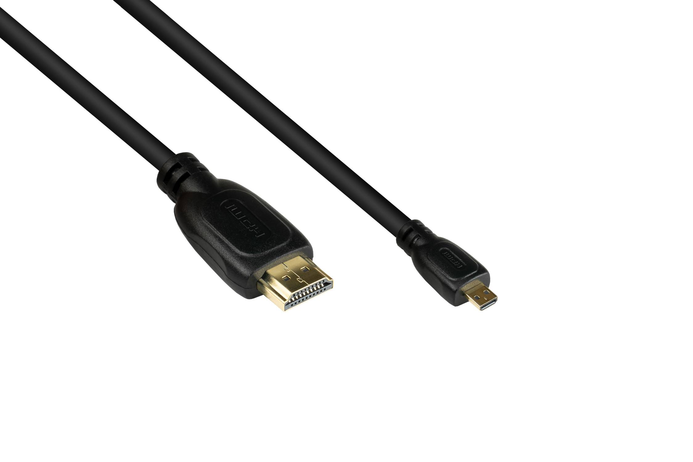 Anschlusskabel HDMI 2.0b, Stecker (Typ A) an Mirco Stecker (Typ D), 4K / UHD @60Hz,schwarz, 1,5m, Good Connections®