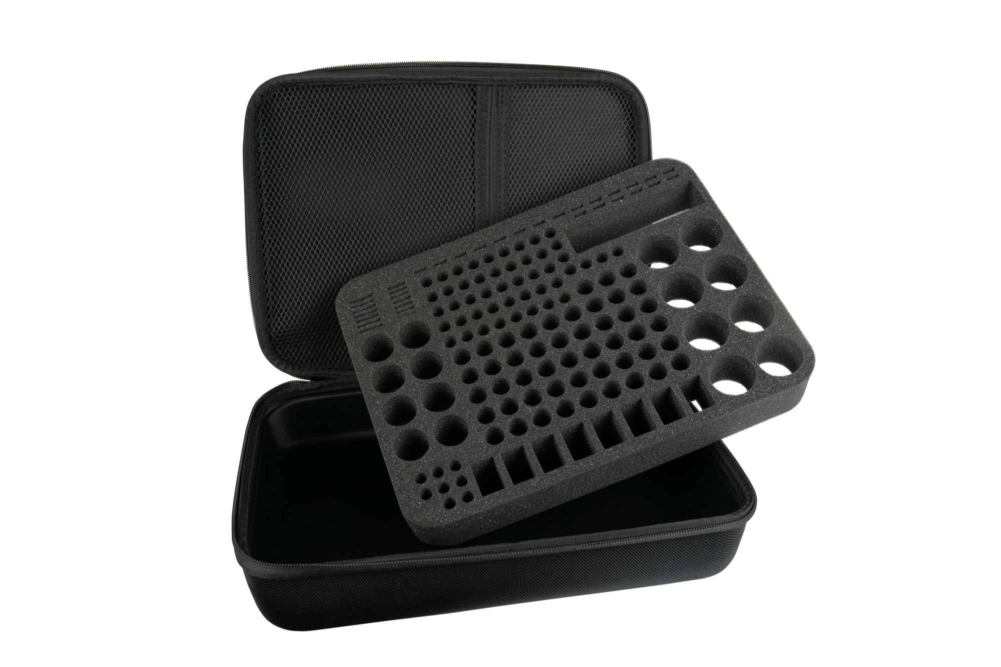 kabelmeister® Batterie Case - Praktische Aufbewahrungstasche für Batterien und Akkus, inkl. Tester