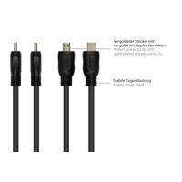 HDMI 2.0b Kabel, Stecker (Typ A) an Mirco Stecker (Typ D), 4K / UHD @60Hz, 18 Gbit/s, schwarz, 1,5m HDMI 2.0b Kabel, Stecker (Typ A) an Mirco Stecker (Typ D), 4K / UHD @60Hz, 18 Gbit/s, schwarz, 1,5m