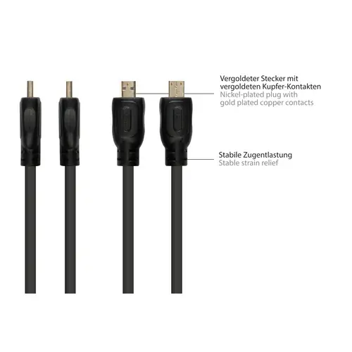 HDMI 2.0b Kabel, Stecker (Typ A) an Mirco Stecker (Typ D), 4K / UHD @60Hz, 18 Gbit/s, schwarz, 1,5m HDMI 2.0b Kabel, Stecker (Typ A) an Mirco Stecker (Typ D), 4K / UHD @60Hz, 18 Gbit/s, schwarz, 1,5m