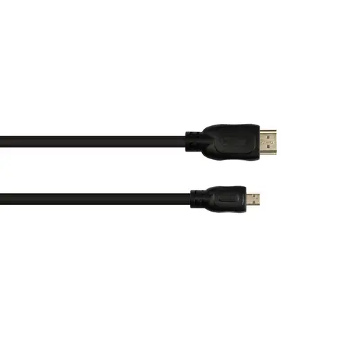 HDMI 2.0b Kabel, Stecker (Typ A) an Mirco Stecker (Typ D), 4K / UHD @60Hz, 18 Gbit/s, schwarz, 1,5m HDMI 2.0b Kabel, Stecker (Typ A) an Mirco Stecker (Typ D), 4K / UHD @60Hz, 18 Gbit/s, schwarz, 1,5m